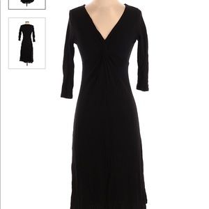 Boden black twist front dress